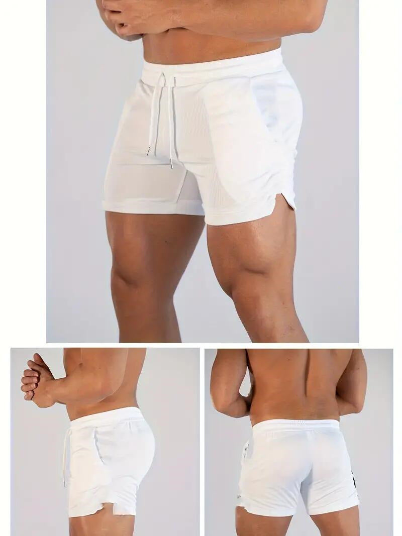 Mens Quick-Dry Fitness Training Shorts
